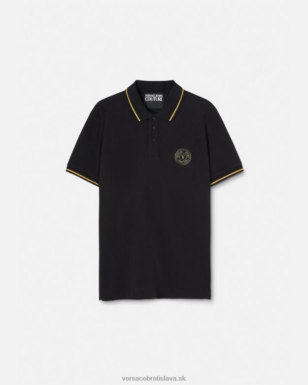 oblečenie X8X8P2363 Versace Polokošeľa so znakom v čierne zlato muži