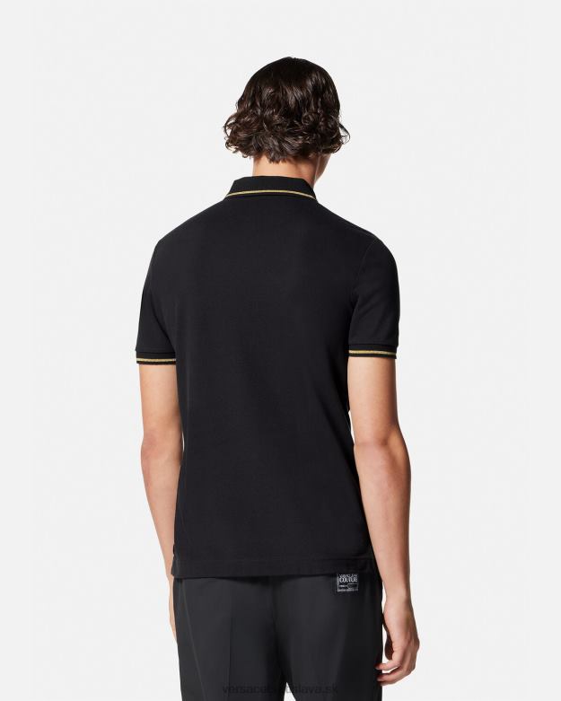 oblečenie X8X8P2363 Versace Polokošeľa so znakom v čierne zlato muži