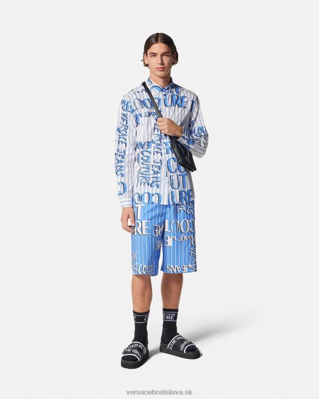 oblečenie X8X8P2374 Versace tričko s logom doodle biely muži