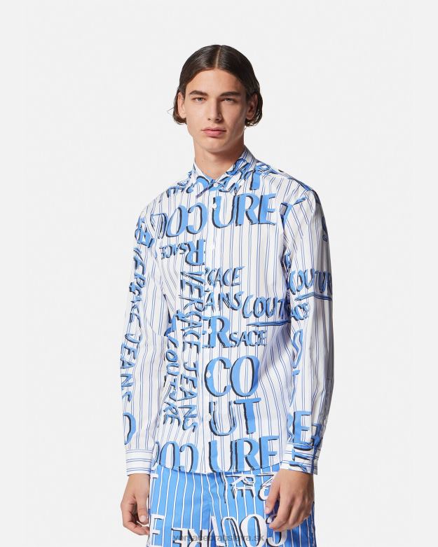 oblečenie X8X8P2374 Versace tričko s logom doodle biely muži