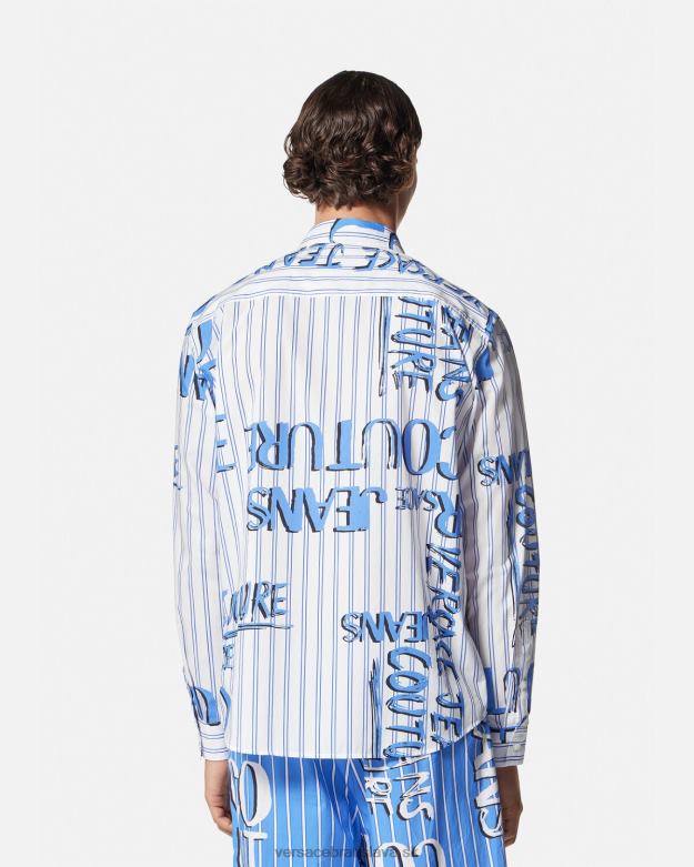 oblečenie X8X8P2374 Versace tričko s logom doodle biely muži