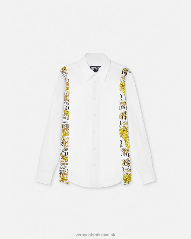 oblečenie X8X8P2399 Versace módna košeľa s logom biely muži