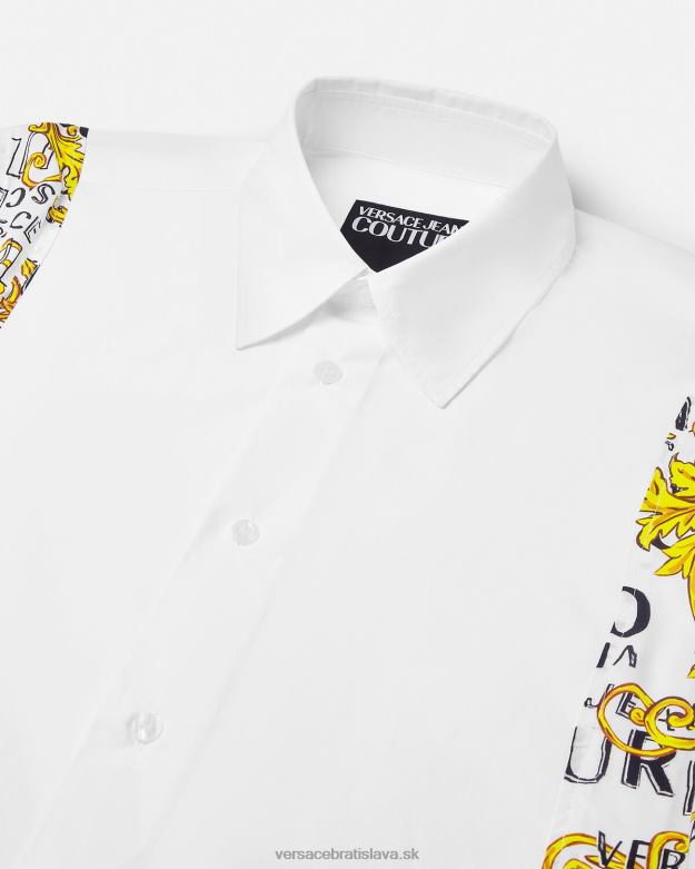 oblečenie X8X8P2399 Versace módna košeľa s logom biely muži