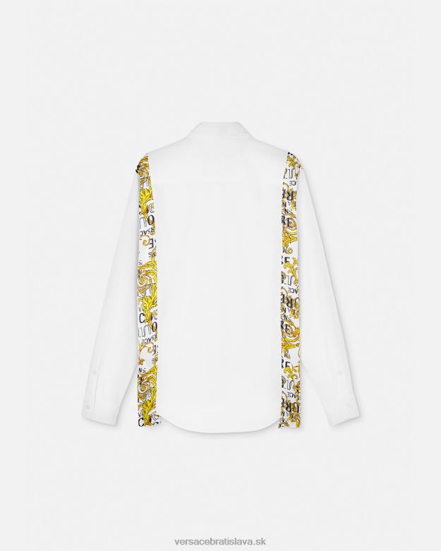 oblečenie X8X8P2399 Versace módna košeľa s logom biely muži