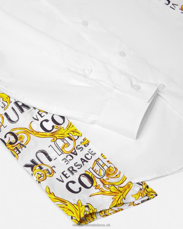 oblečenie X8X8P2399 Versace módna košeľa s logom biely muži