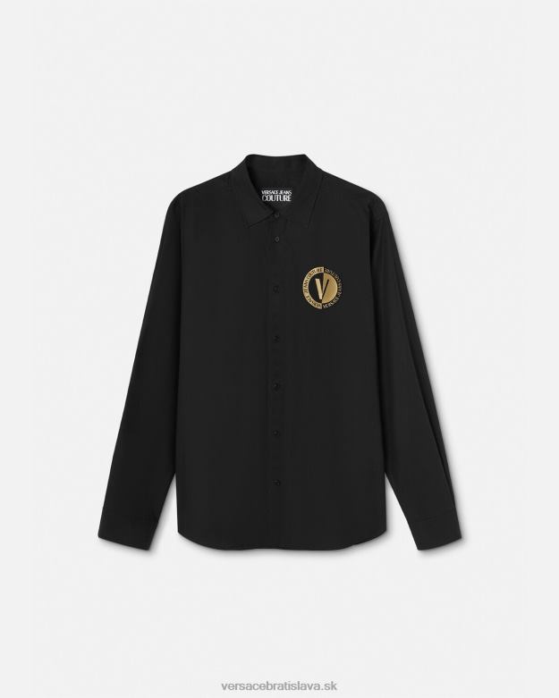 oblečenie X8X8P2402 Versace košeľa so znakom v čierne zlato muži