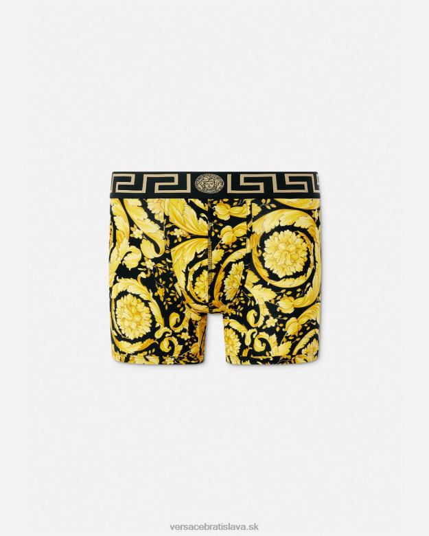 spodná bielizeň a plážové oblečenie X8X8P1748 Versace barocco dlhé kmene čierna muži