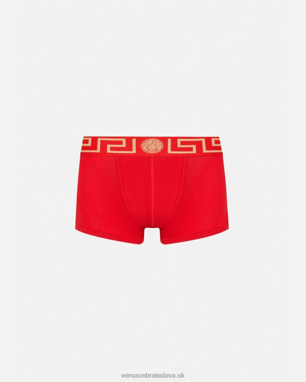 spodná bielizeň a plážové oblečenie X8X8P1754 Versace greca hraničné kmene červená muži
