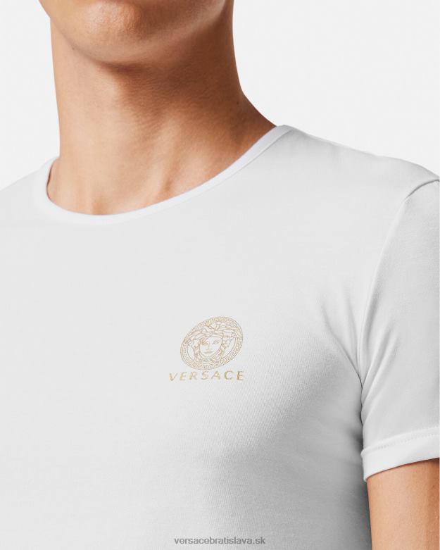 spodná bielizeň a plážové oblečenie X8X8P1733 Versace medúza tielko biely muži