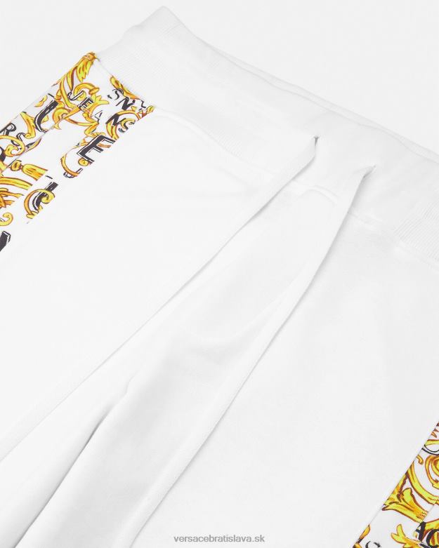 oblečenie X8X8P2425 Versace tepláky s logom couture zlatá a biela muži