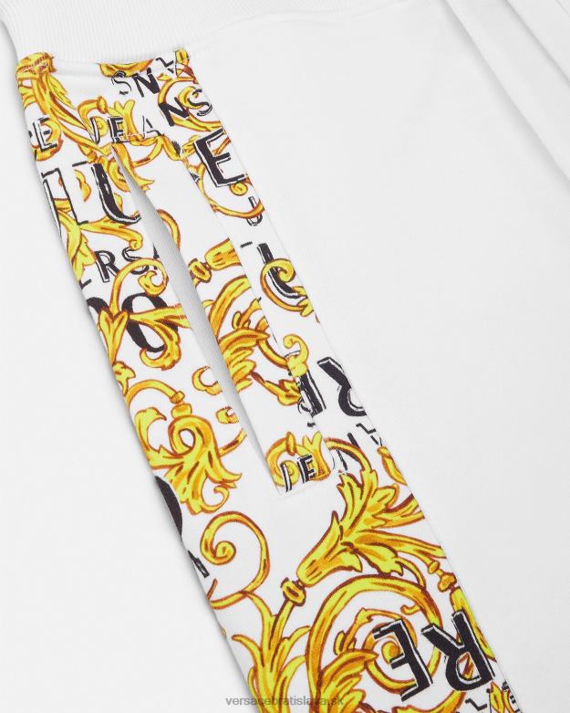 oblečenie X8X8P2425 Versace tepláky s logom couture zlatá a biela muži