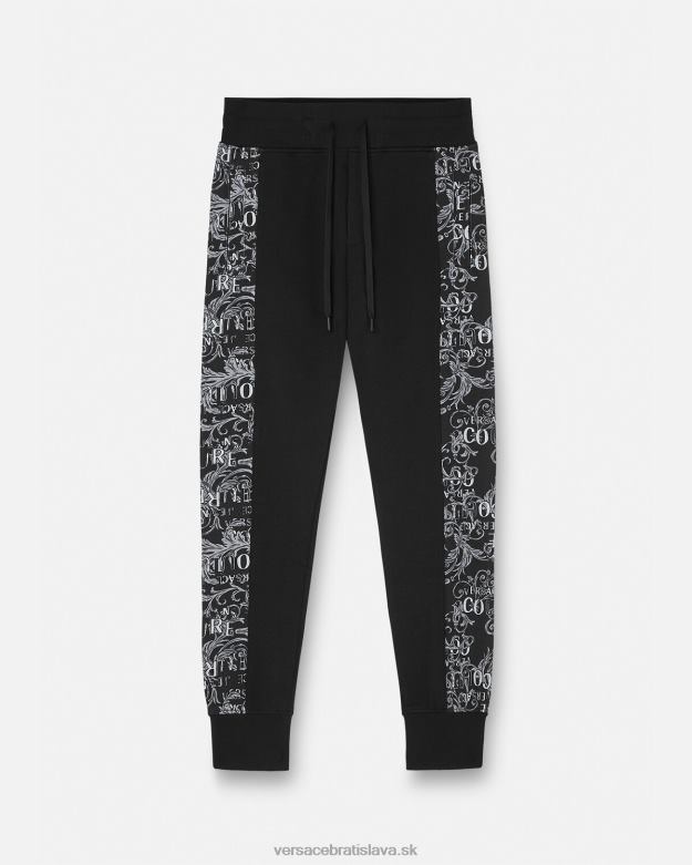 oblečenie X8X8P2426 Versace tepláky s logom couture čierna muži