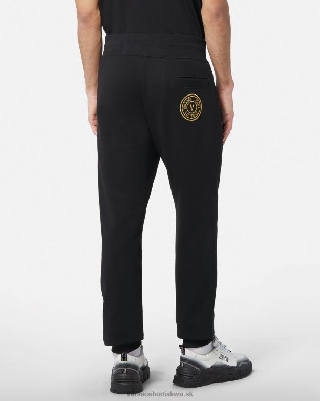 oblečenie X8X8P2436 Versace tepláky so znakom v čierne zlato muži