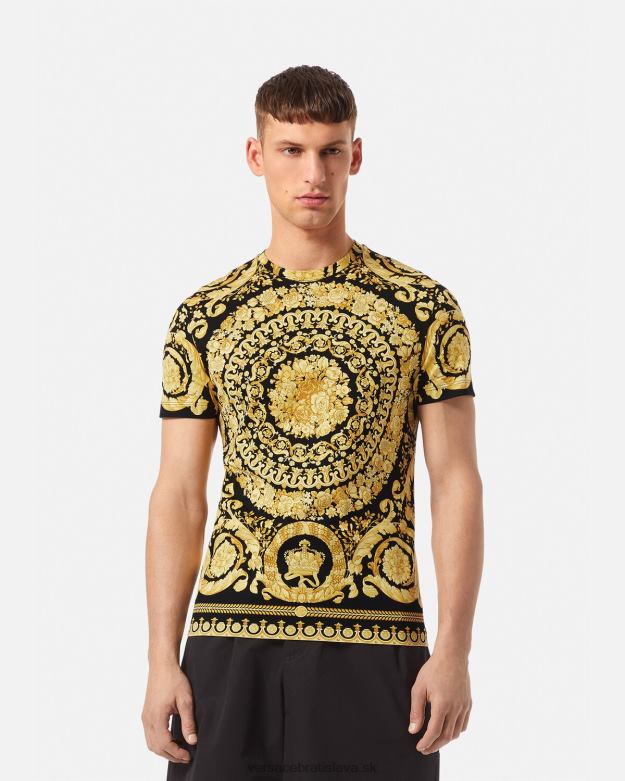 oblečenie X8X8P1369 Versace barocco tričko vytlačiť muži