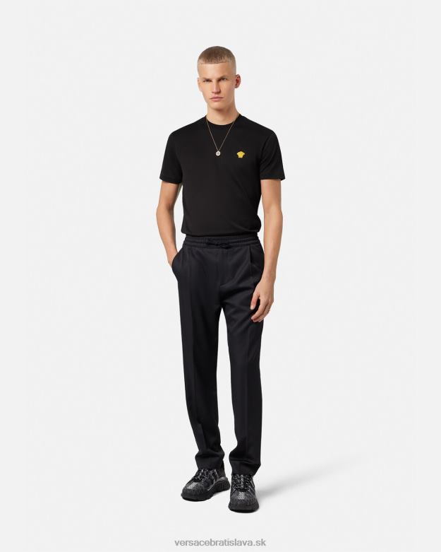 oblečenie X8X8P1370 Versace tričko medúza čierna muži