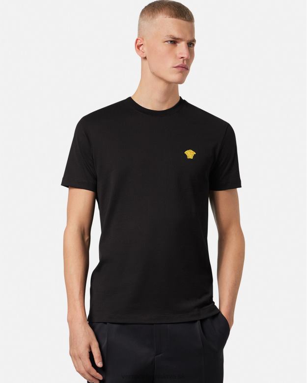 oblečenie X8X8P1370 Versace tričko medúza čierna muži
