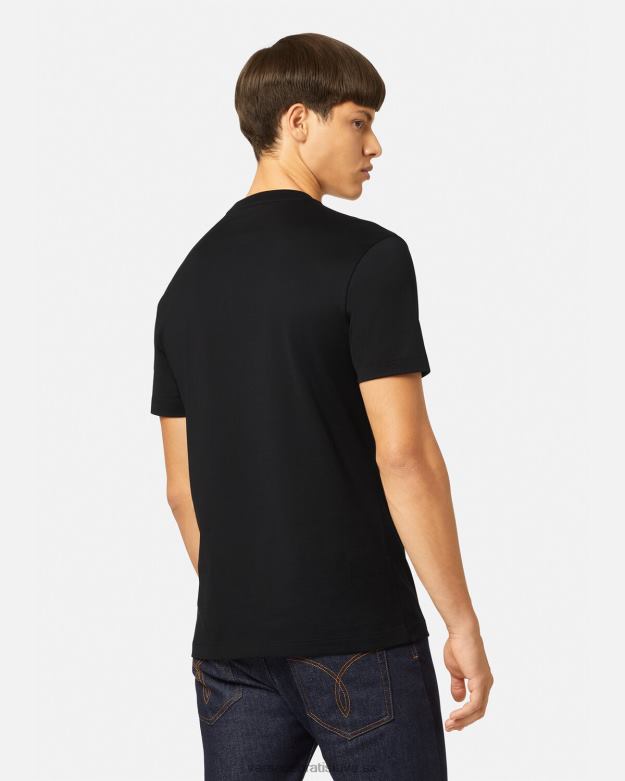 oblečenie X8X8P1374 Versace krištáľové tričko medúza čierna muži