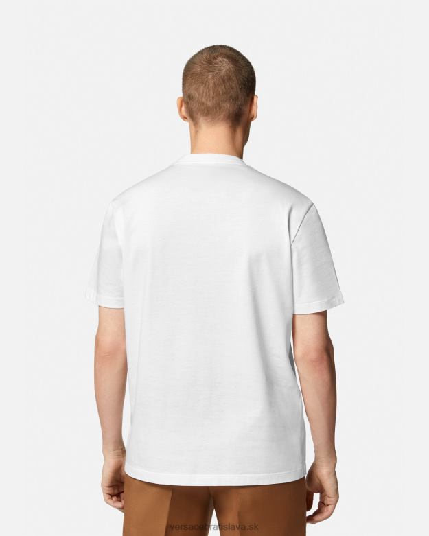 oblečenie X8X8P1379 Versace tričko s logom barocco siluety biely muži