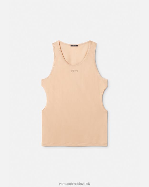 oblečenie X8X8P1380 Versace tielko s výrezom béžová muži
