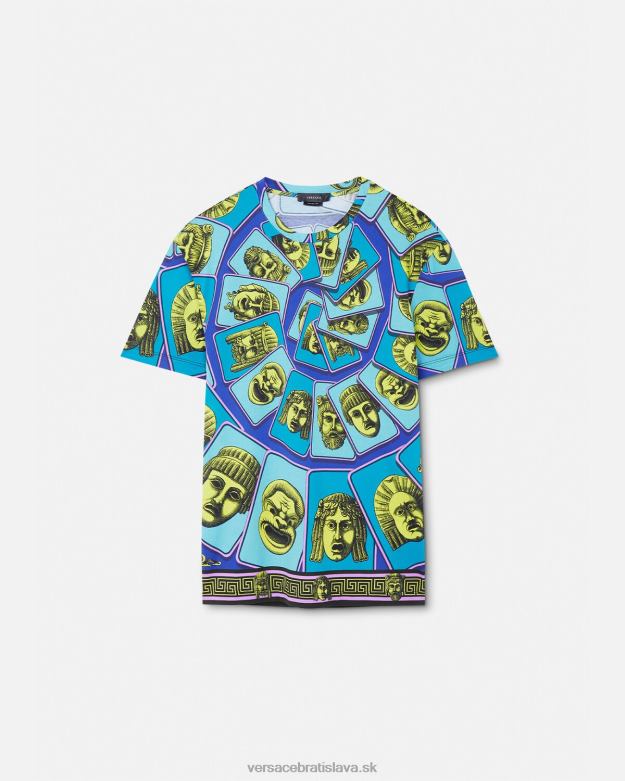 oblečenie X8X8P1381 Versace le maschere tričko vytlačiť muži
