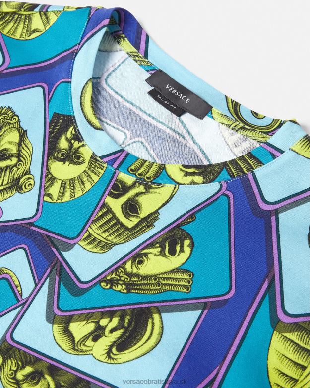 oblečenie X8X8P1381 Versace le maschere tričko vytlačiť muži