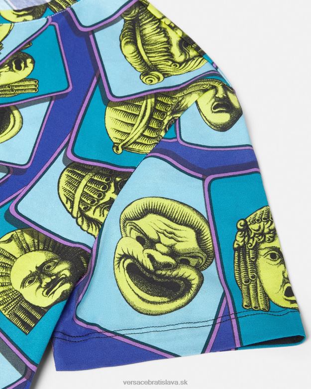oblečenie X8X8P1381 Versace le maschere tričko vytlačiť muži