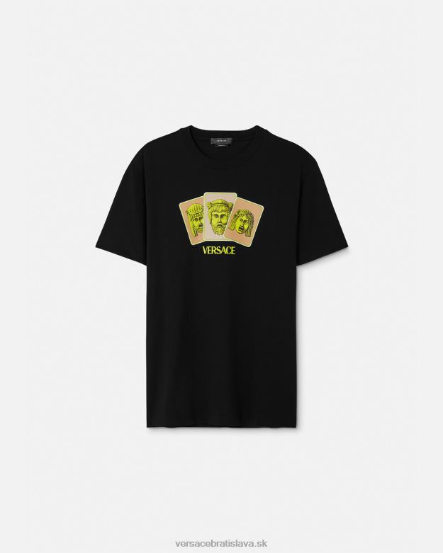 oblečenie X8X8P1382 Versace le maschere tričko čierna muži