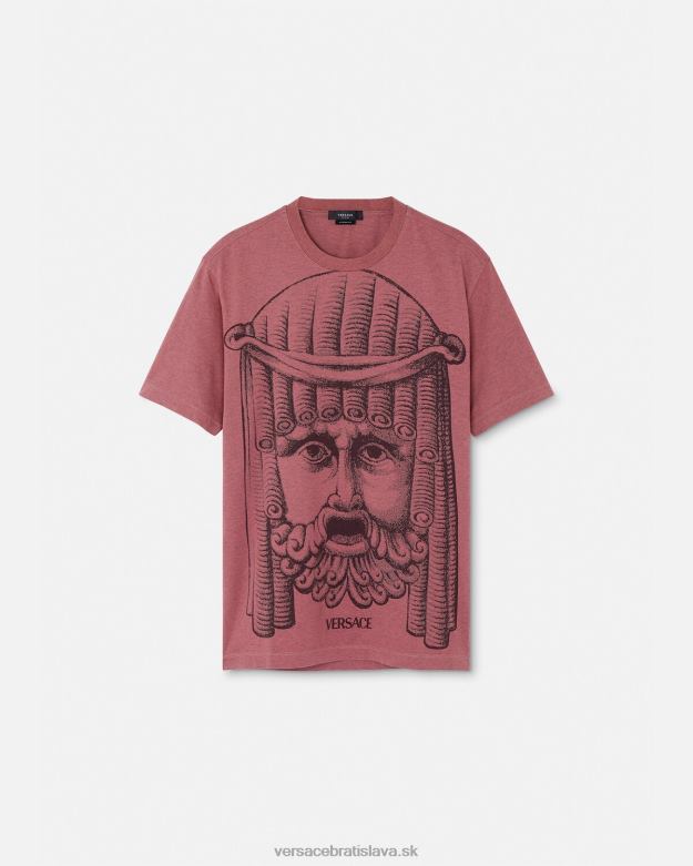 oblečenie X8X8P1384 Versace la maschera tričko Ružová muži