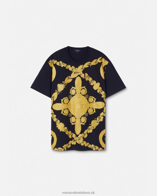 oblečenie X8X8P1388 Versace maškarné barokové tričko vytlačiť muži