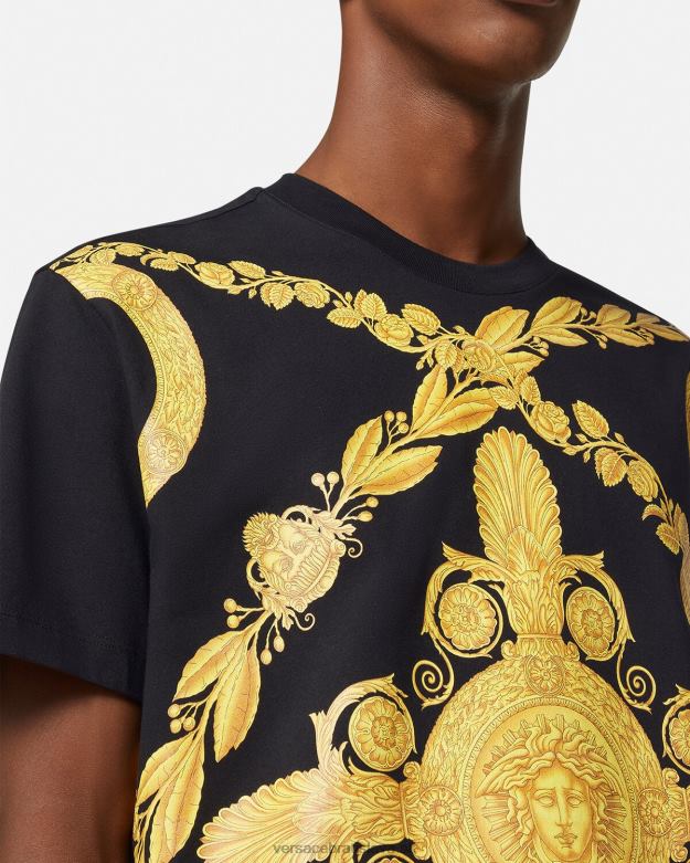 oblečenie X8X8P1388 Versace maškarné barokové tričko vytlačiť muži