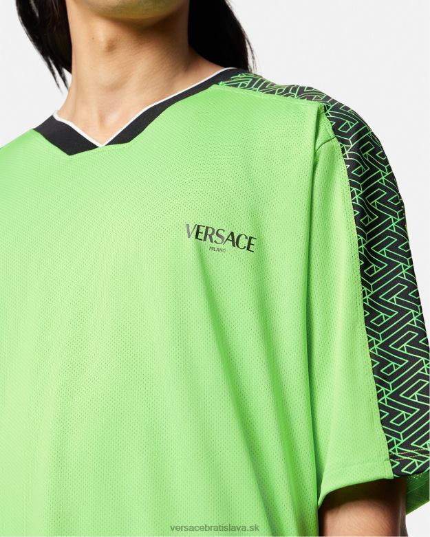oblečenie X8X8P1462 Versace gymnastické tričko la greca zelená a čierna muži