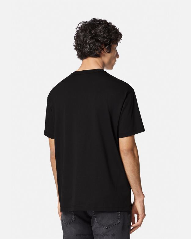 oblečenie X8X8P2368 Versace tričko s logom záruky čierna muži