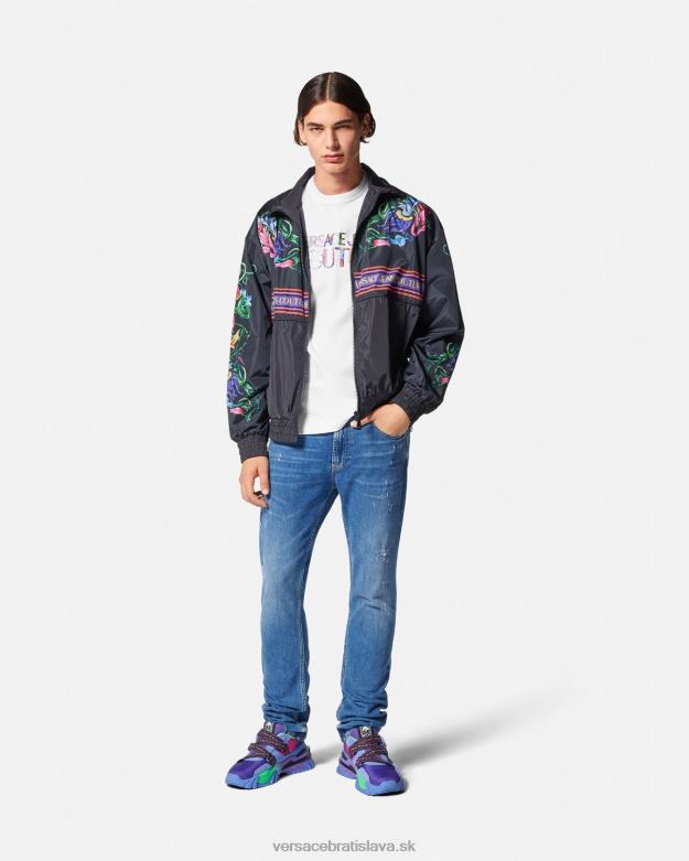 oblečenie X8X8P2370 Versace tričko s logom biely muži