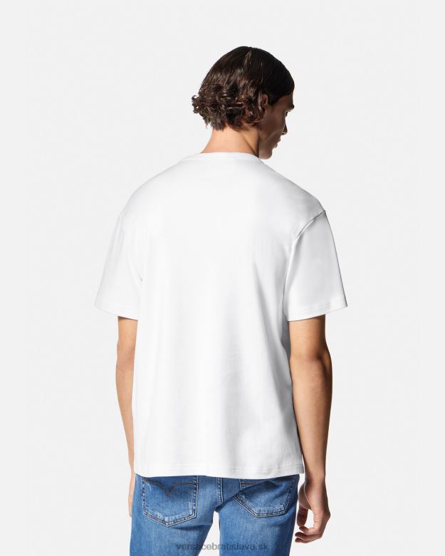 oblečenie X8X8P2370 Versace tričko s logom biely muži