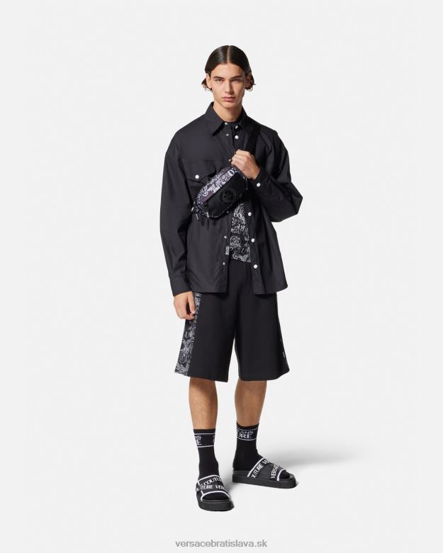 oblečenie X8X8P2385 Versace logo couture tričko čierna a tlač muži