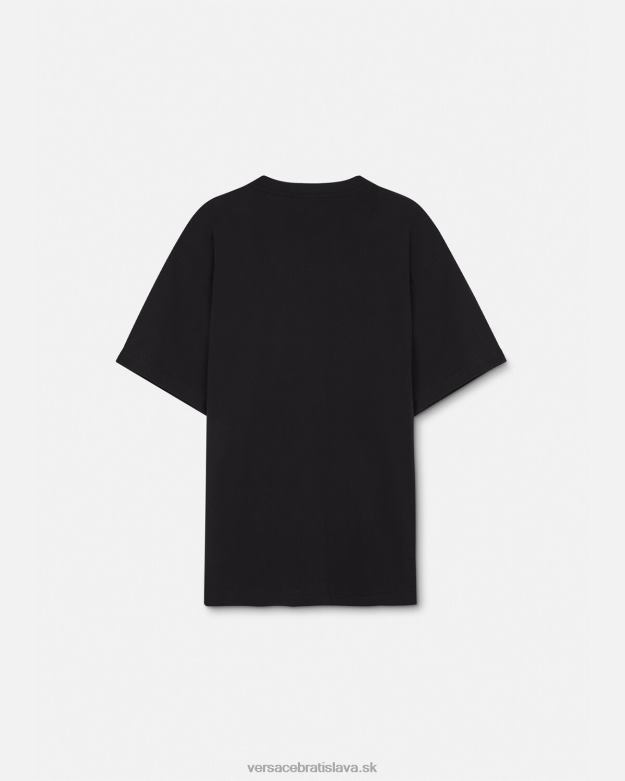 oblečenie X8X8P2389 Versace logo couture tričko čierna a tlač muži