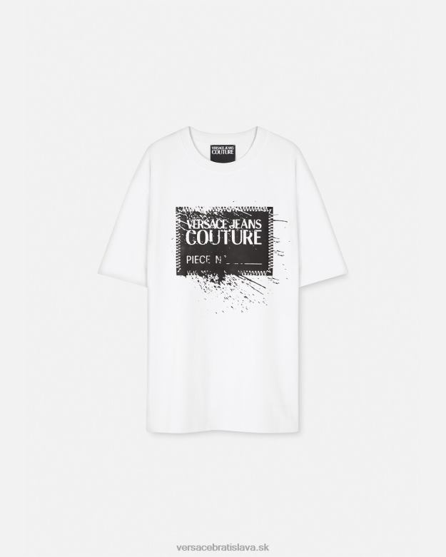 oblečenie X8X8P2392 Versace Tričko s logom čísla kusu biely muži