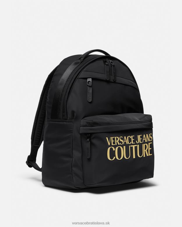 príslušenstvo X8X8P2492 Versace logo couture batoh čierne zlato muži