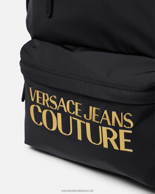 príslušenstvo X8X8P2492 Versace logo couture batoh čierne zlato muži