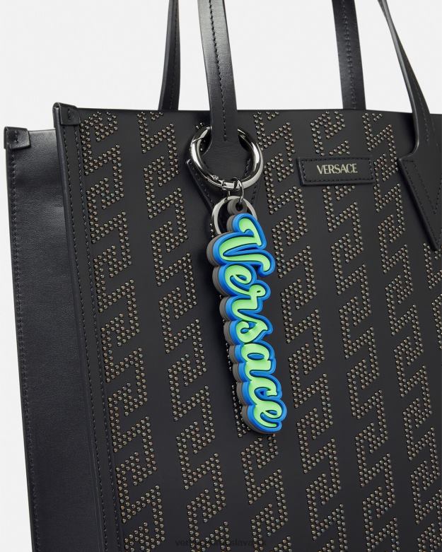 príslušenstvo X8X8P1666 Versace silikónová kľúčenka s logom univerzity zelená voda muži