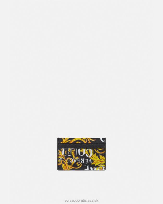 príslušenstvo X8X8P2515 Versace držiak na karty s logom couture čierne zlato muži