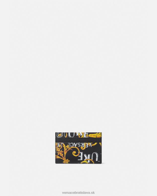 príslušenstvo X8X8P2515 Versace držiak na karty s logom couture čierne zlato muži