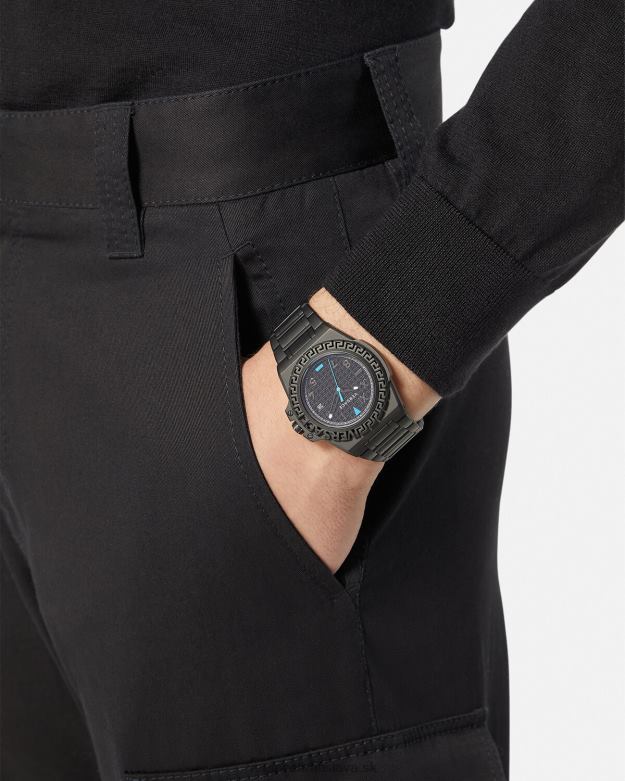 príslušenstvo X8X8P1711 Versace greca reakčné hodinky čierna muži