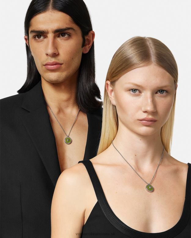 príslušenstvo X8X8P1683 Versace smaltovaný medúzový náhrdelník zelená muži