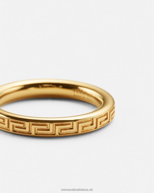 príslušenstvo X8X8P1686 Versace gravírovaný grécky krúžok na kľúče zlato muži
