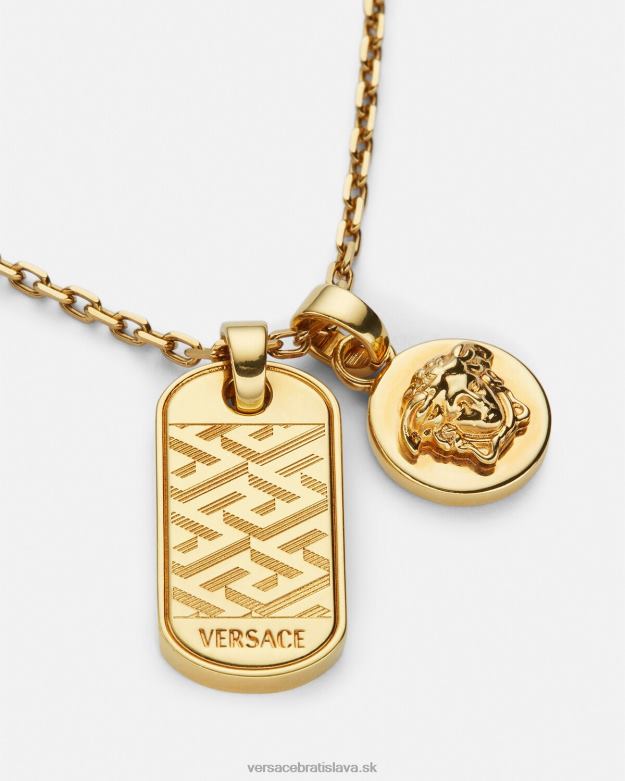 príslušenstvo X8X8P1688 Versace náhrdelník značky la greca zlato muži