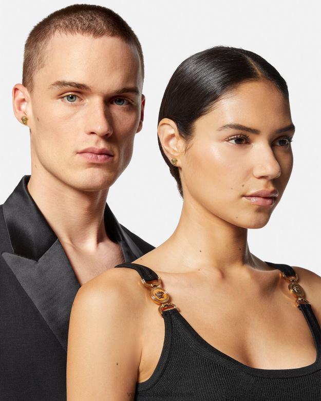 príslušenstvo X8X8P1689 Versace náušnice medúza teplé zlato muži