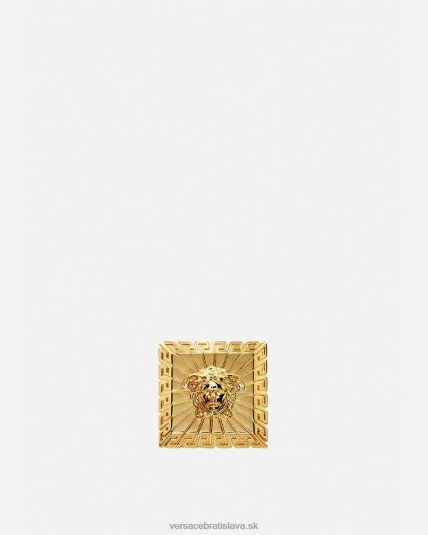príslušenstvo X8X8P1691 Versace medúzový štvorcový prsteň zlato muži