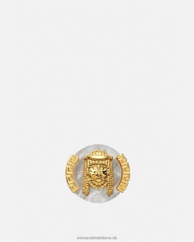 príslušenstvo X8X8P1695 Versace la maschera perlový prsteň biely muži