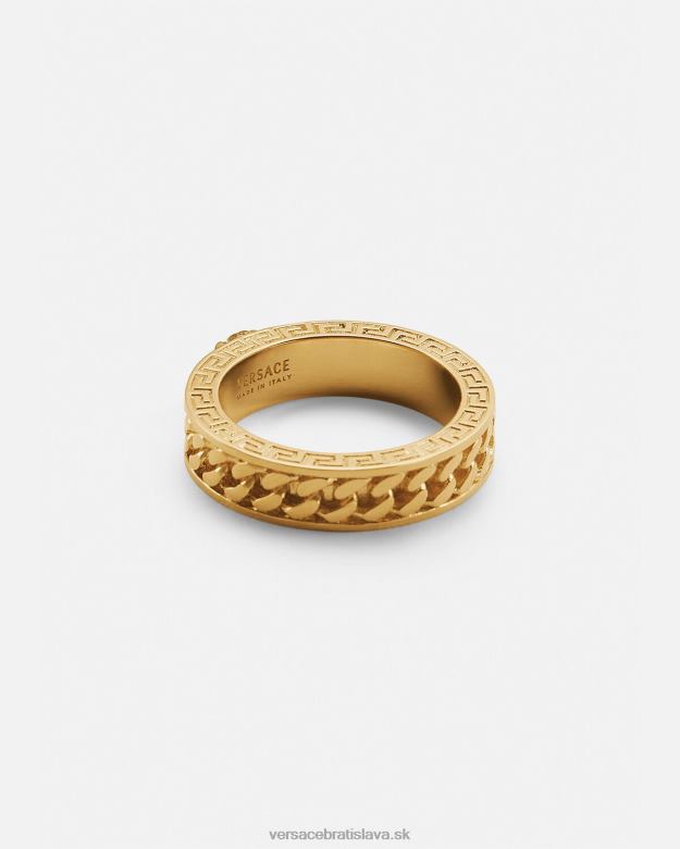 príslušenstvo X8X8P1696 Versace okovaný medúzový prsteň teplé zlato muži